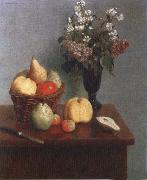 Henri Fantin-Latour Still life with Flowers and Fruit Spain oil painting artist